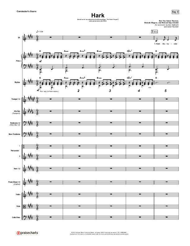 Hark Conductor's Score (Hillsong Worship)