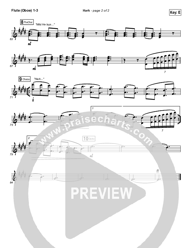Hark Flute/Oboe 1/2/3 (Hillsong Worship)