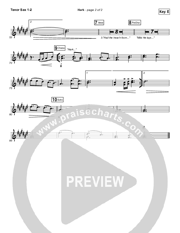 Hark Tenor Sax 1/2 (Hillsong Worship)