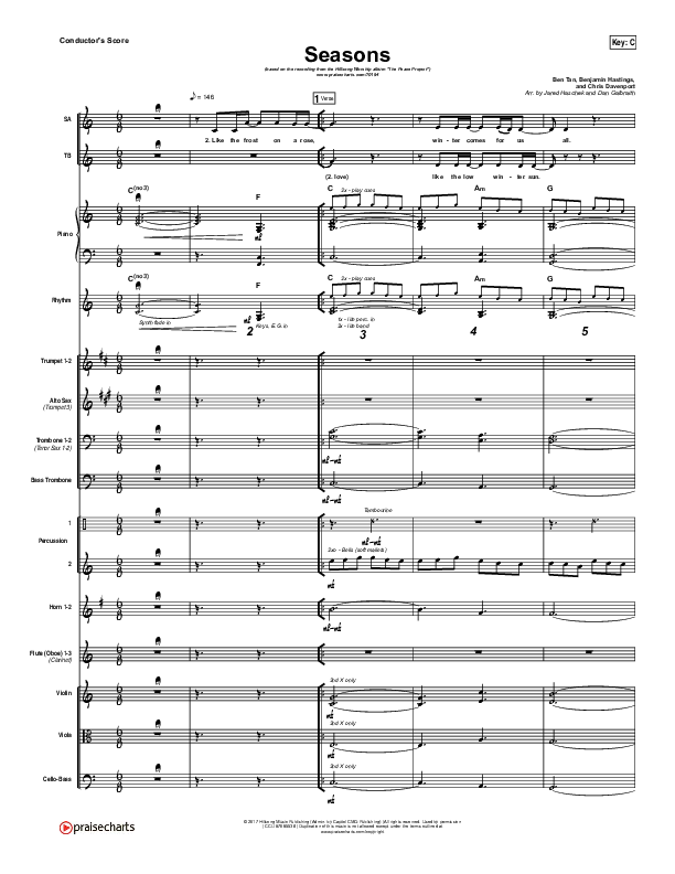 Seasons Conductor's Score (Hillsong Worship)