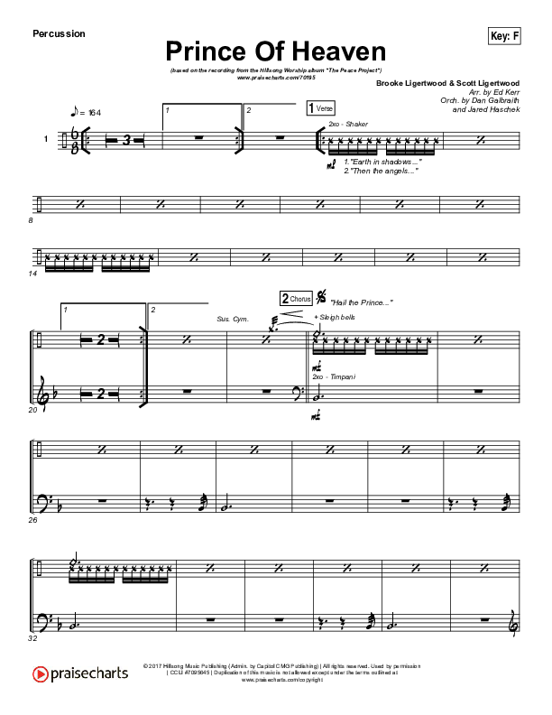 Prince Of Heaven Percussion (Hillsong Worship)