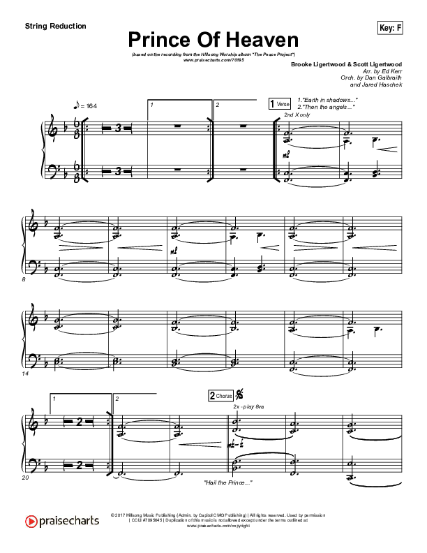Prince Of Heaven String Pack (Hillsong Worship)