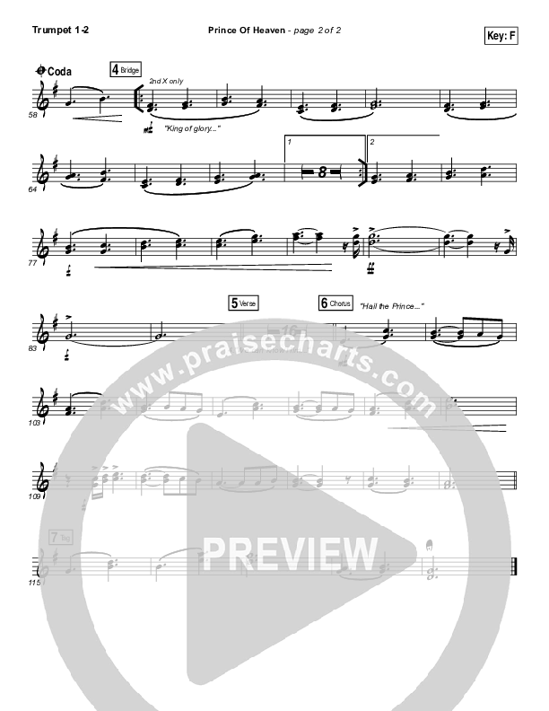 Prince Of Heaven Trumpet 1,2 (Hillsong Worship)