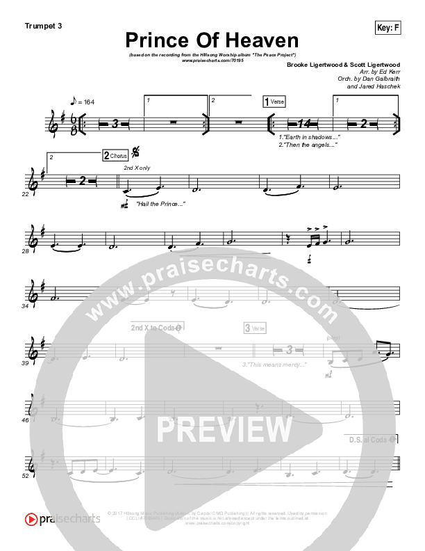 Prince Of Heaven Trumpet 3 (Hillsong Worship)