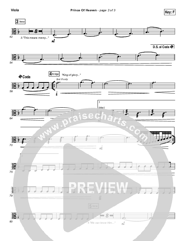 Prince Of Heaven Viola (Hillsong Worship)