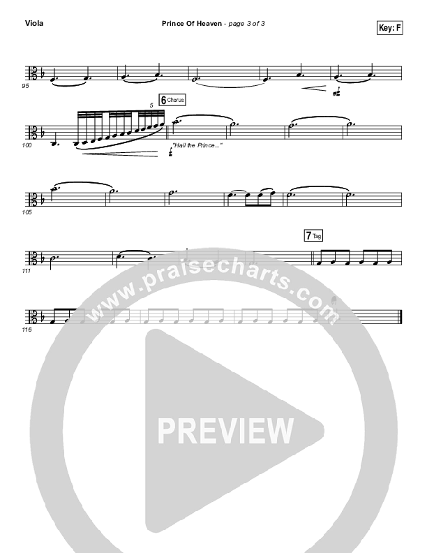 Prince Of Heaven Viola (Hillsong Worship)