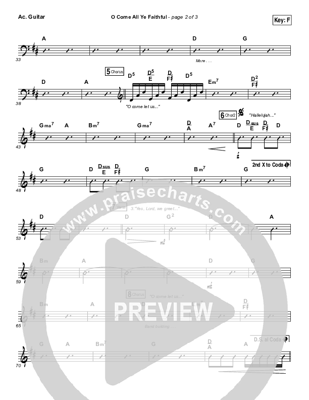 O Come All Ye Faithful Acoustic Guitar (Hillsong Worship)