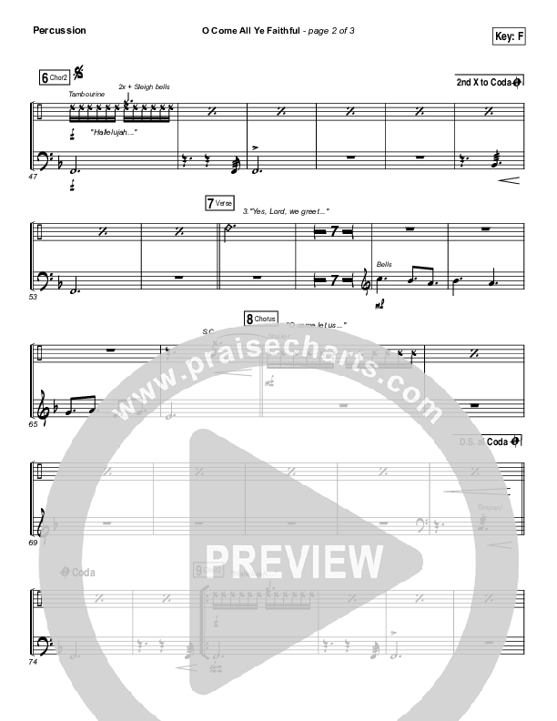 O Come All Ye Faithful Percussion (Hillsong Worship)