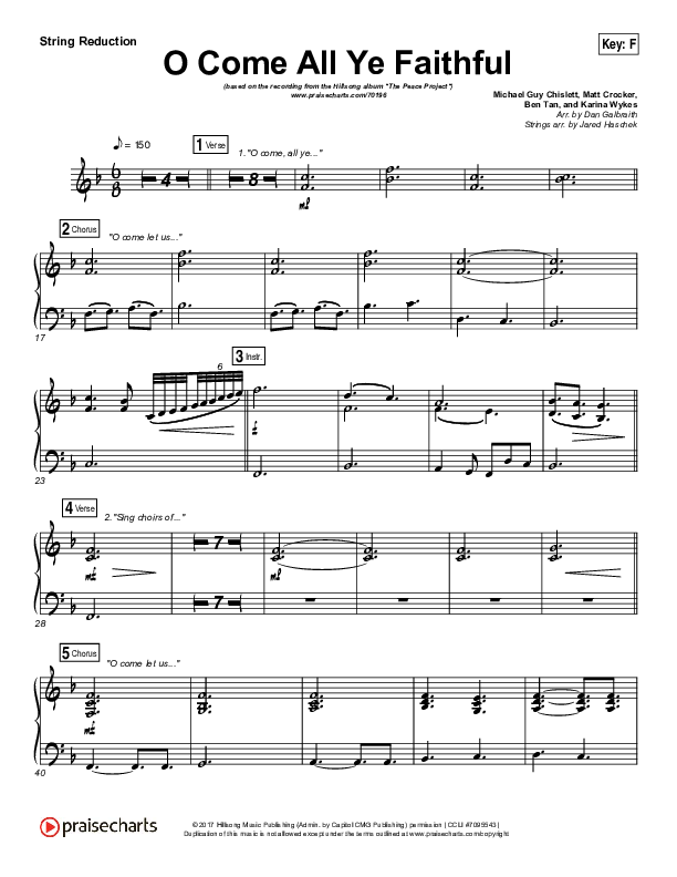 O Come All Ye Faithful String Pack (Hillsong Worship)