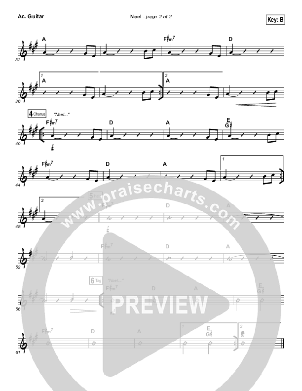 Noel Acoustic Guitar (Hillsong Worship)