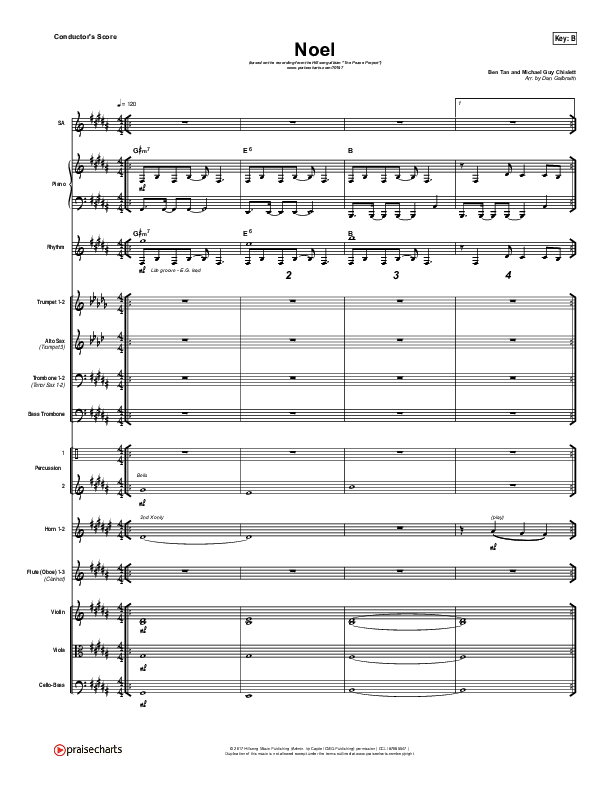 Noel Conductor's Score (Hillsong Worship)