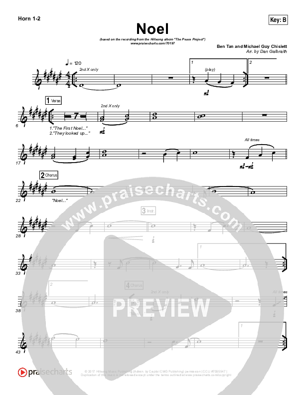 Noel French Horn 1/2 (Hillsong Worship)