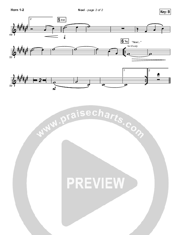 Noel French Horn 1/2 (Hillsong Worship)