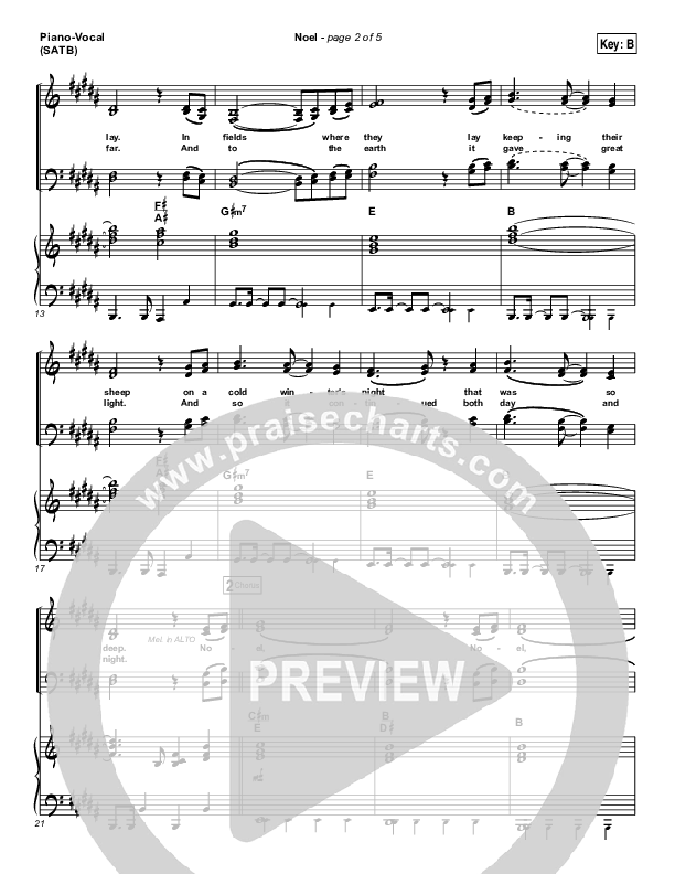 Noel Piano/Vocal (SATB) (Hillsong Worship)