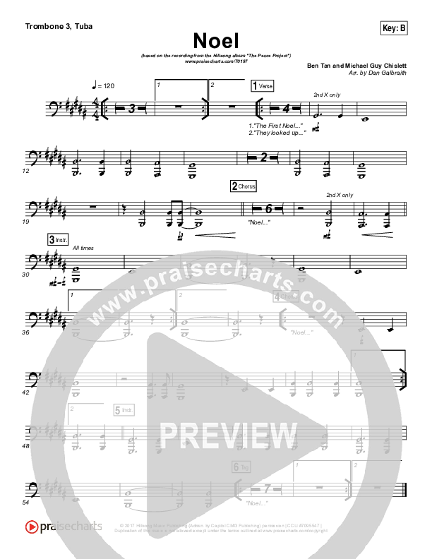 Noel Trombone 3/Tuba (Hillsong Worship)