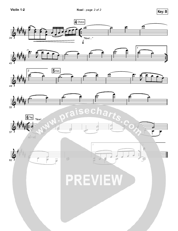 Noel Violin 1/2 (Hillsong Worship)
