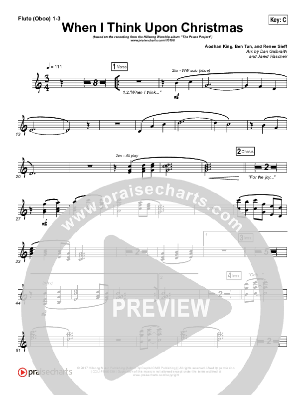 When I Think Upon Christmas Wind Pack (Hillsong Worship)