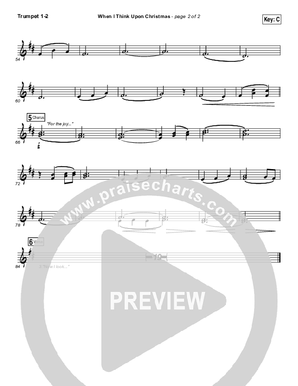 When I Think Upon Christmas Trumpet 1,2 (Hillsong Worship)