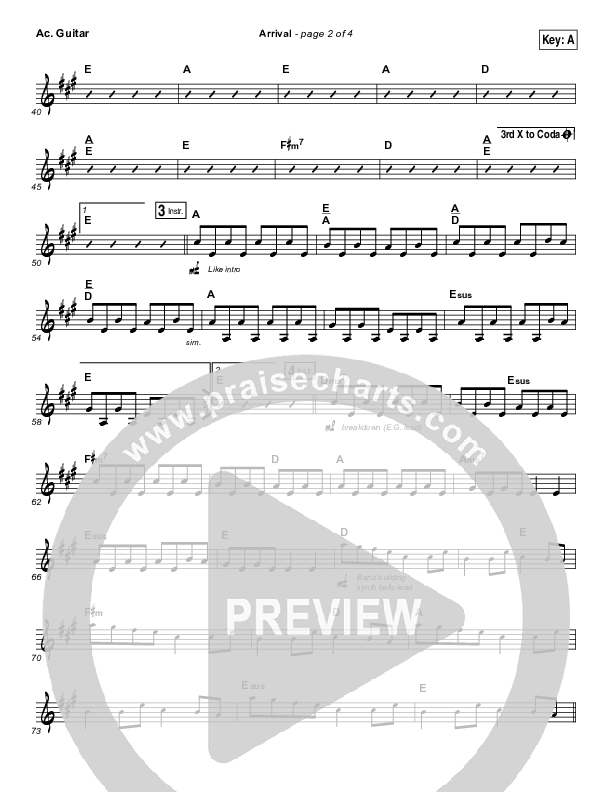 Arrival Acoustic Guitar (Hillsong Worship)