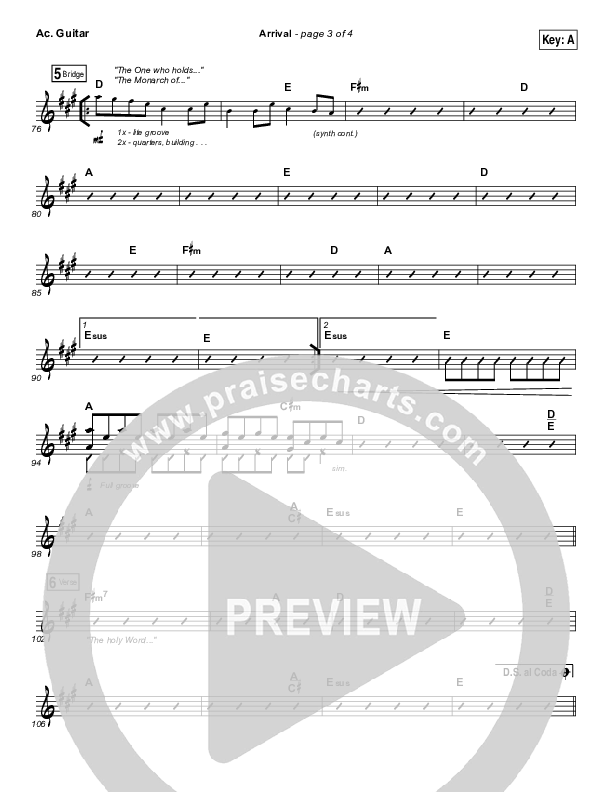 Arrival Acoustic Guitar (Hillsong Worship)