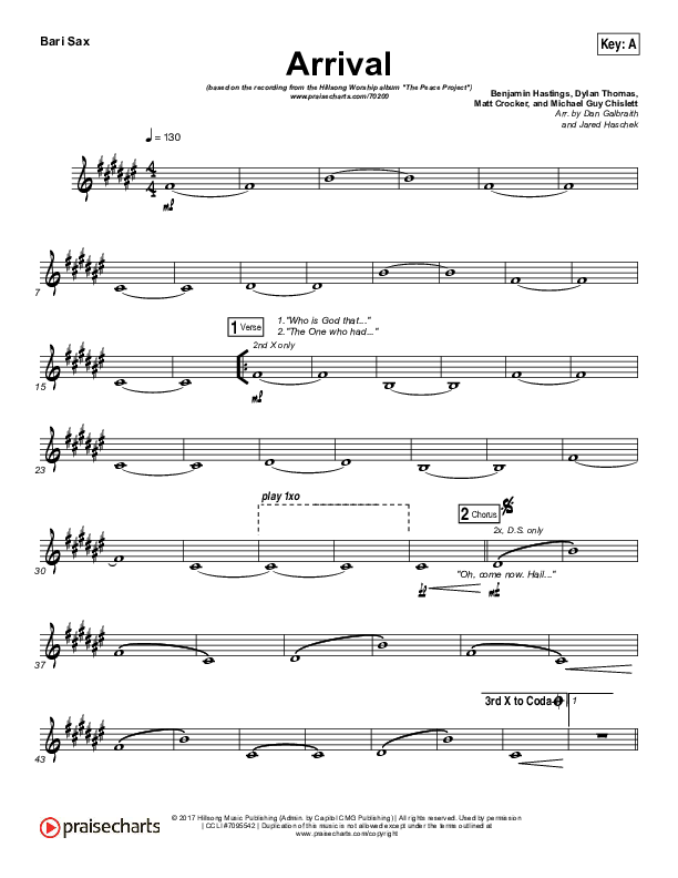 Arrival Bari Sax (Hillsong Worship)