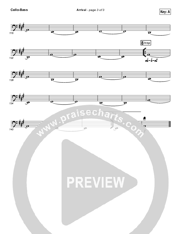 Arrival Cello/Bass (Hillsong Worship)
