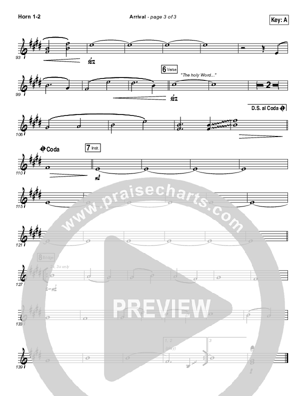 Arrival French Horn 1/2 (Hillsong Worship)