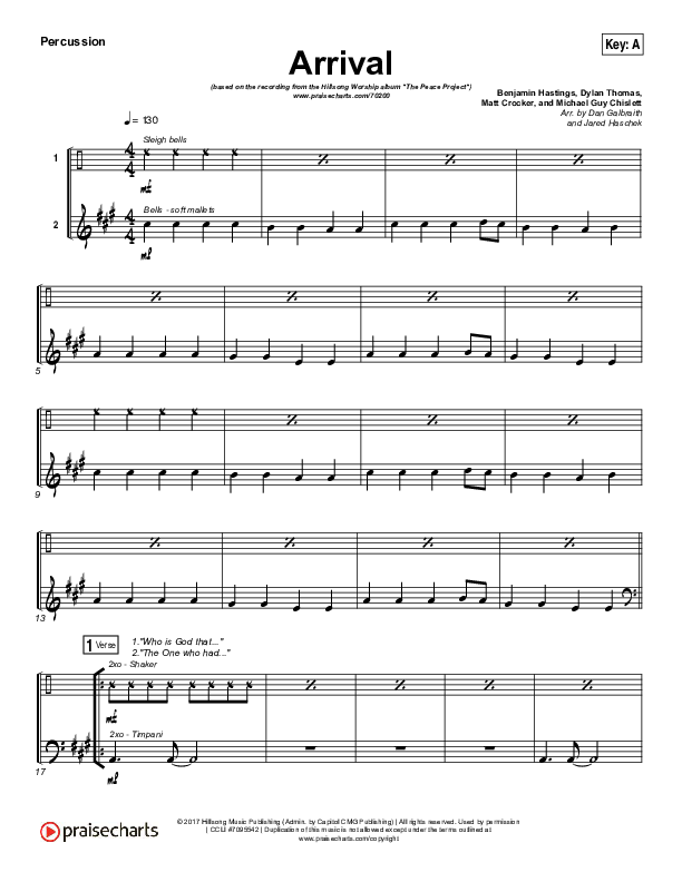 Arrival Percussion (Hillsong Worship)