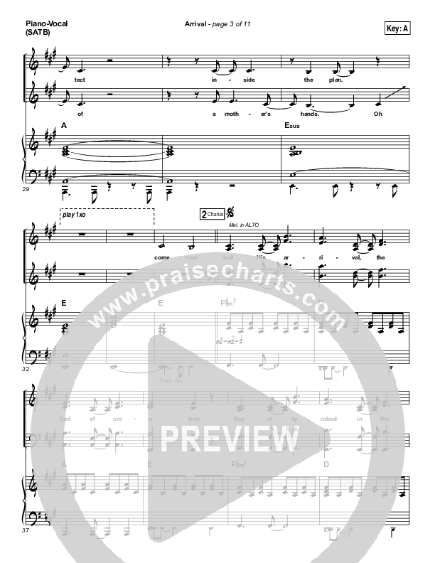 Arrival Piano/Vocal Pack (Hillsong Worship)