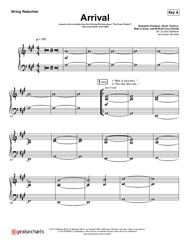 Arrival String Pack (Hillsong Worship)