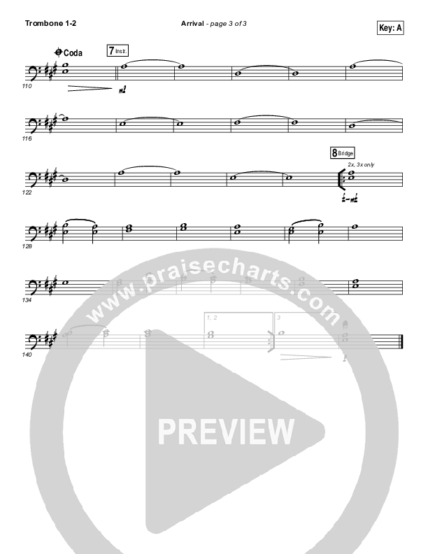 Arrival Trombone 1/2 (Hillsong Worship)