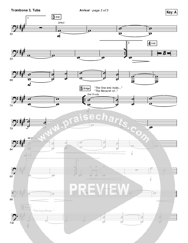 Arrival Trombone 3/Tuba (Hillsong Worship)