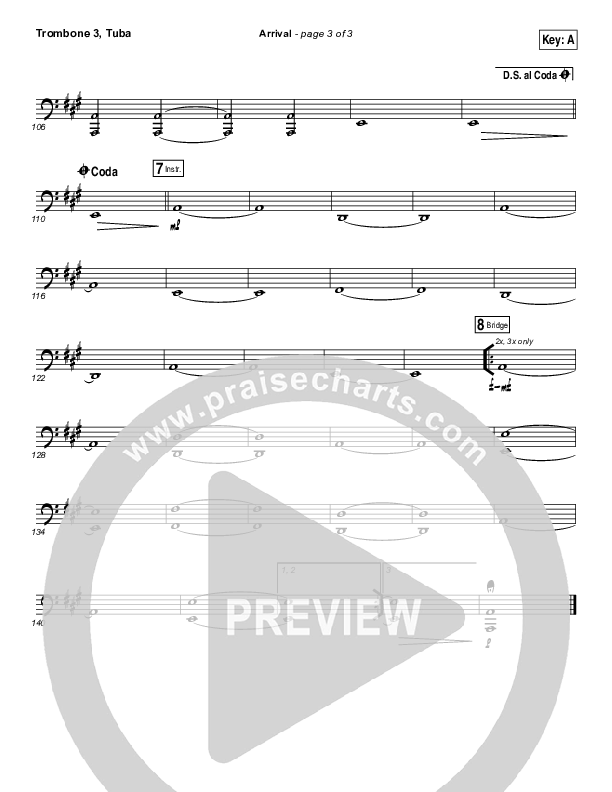 Arrival Trombone 3/Tuba (Hillsong Worship)