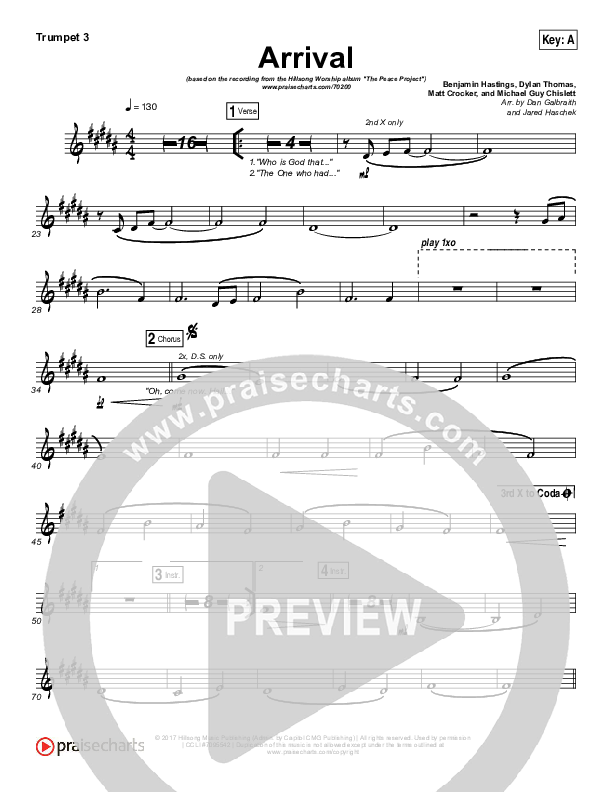 Arrival Trumpet 3 (Hillsong Worship)