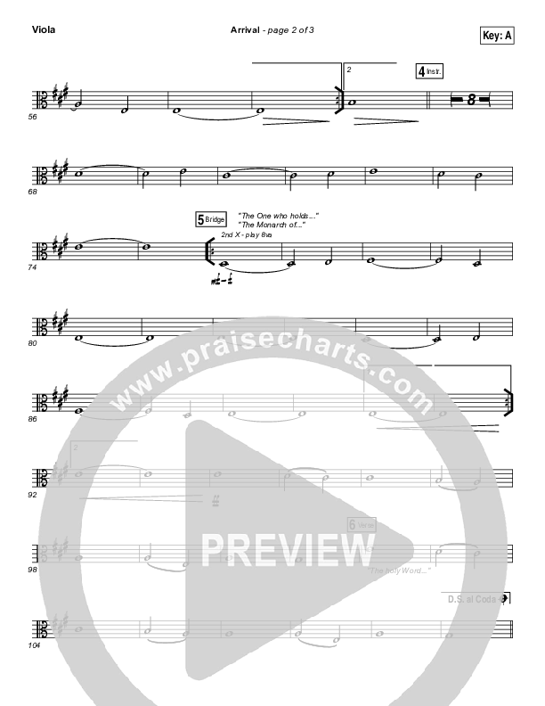 Arrival Viola (Hillsong Worship)