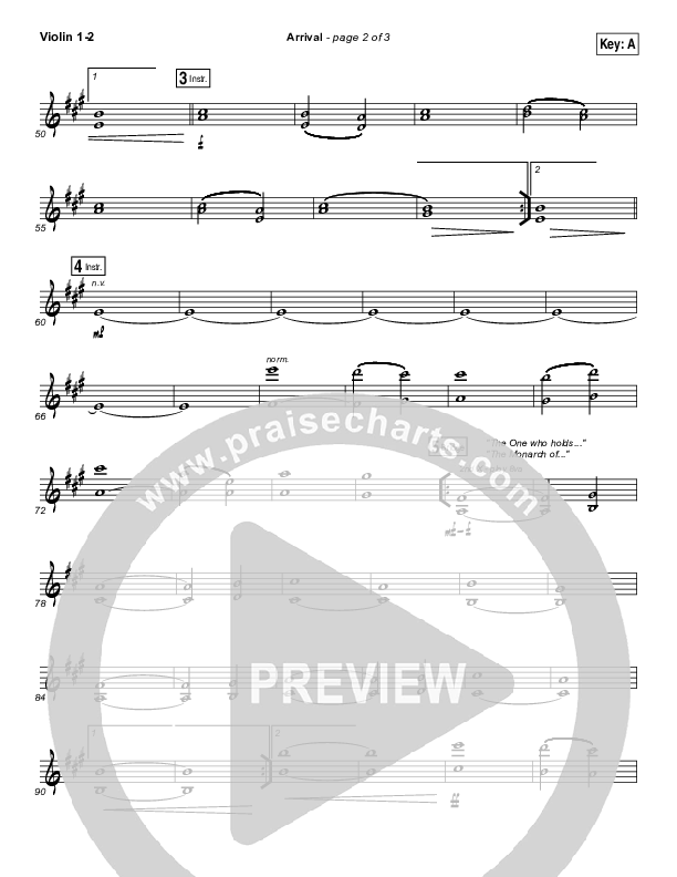 Arrival Violin 1/2 (Hillsong Worship)