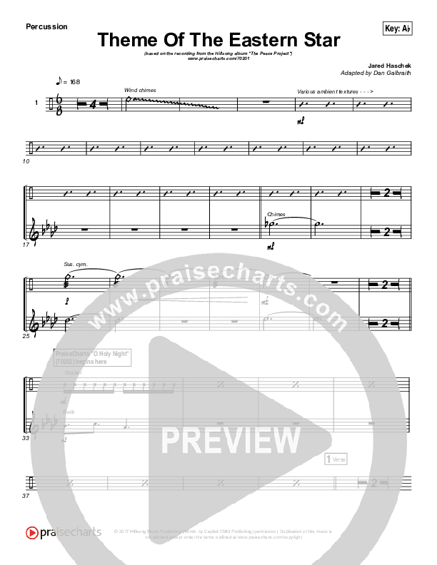 Theme Of The Eastern Star Percussion (Hillsong Worship)