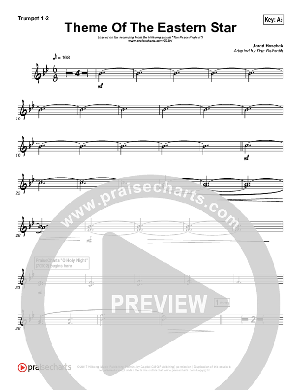 Theme Of The Eastern Star Trumpet 1,2 (Hillsong Worship)