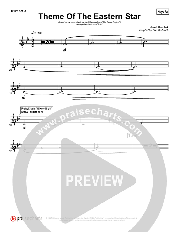 Theme Of The Eastern Star Brass Pack (Hillsong Worship)