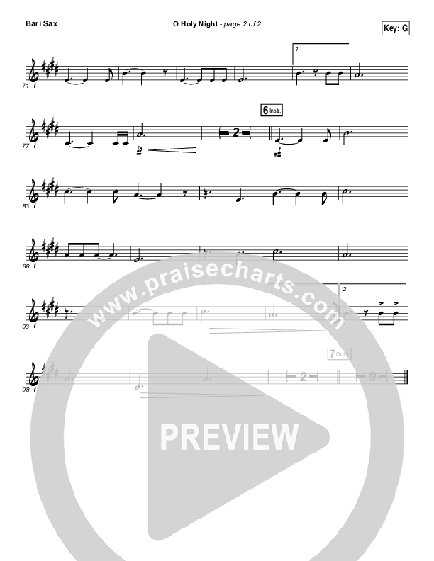 O Holy Night Bari Sax (Hillsong Worship)