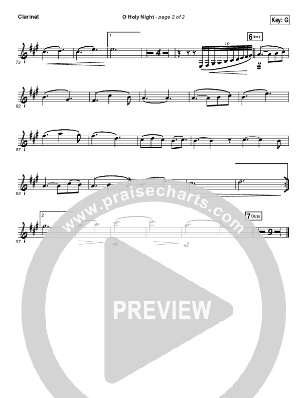 O Holy Night Clarinet (Hillsong Worship)