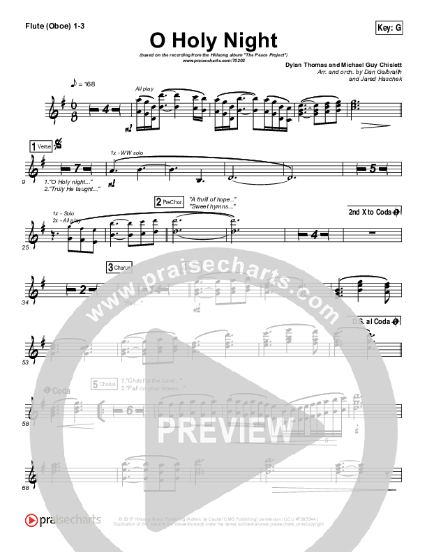 O Holy Night Wind Pack (Hillsong Worship)