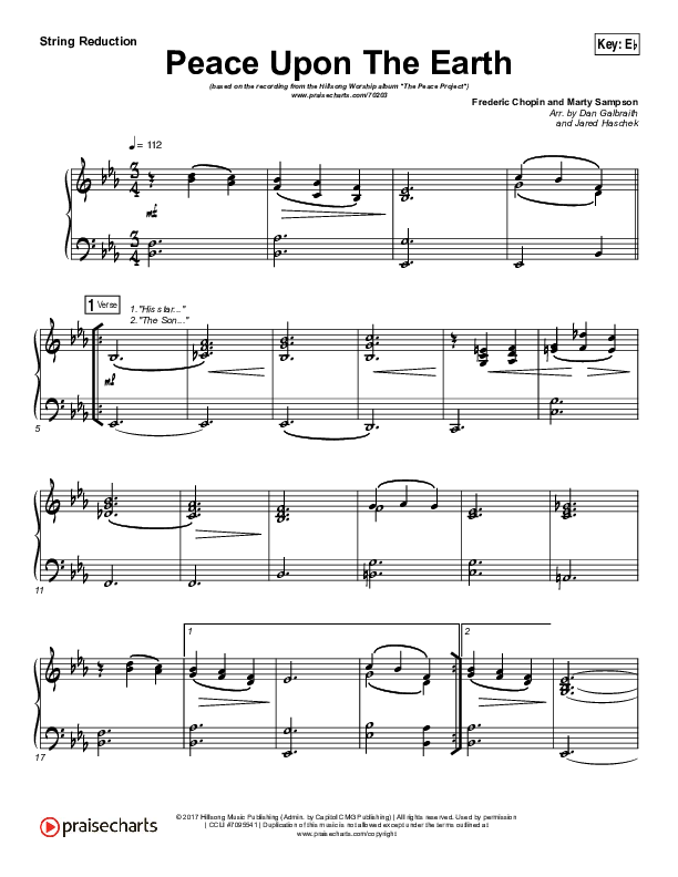 Peace Upon The Earth String Pack (Hillsong Worship)