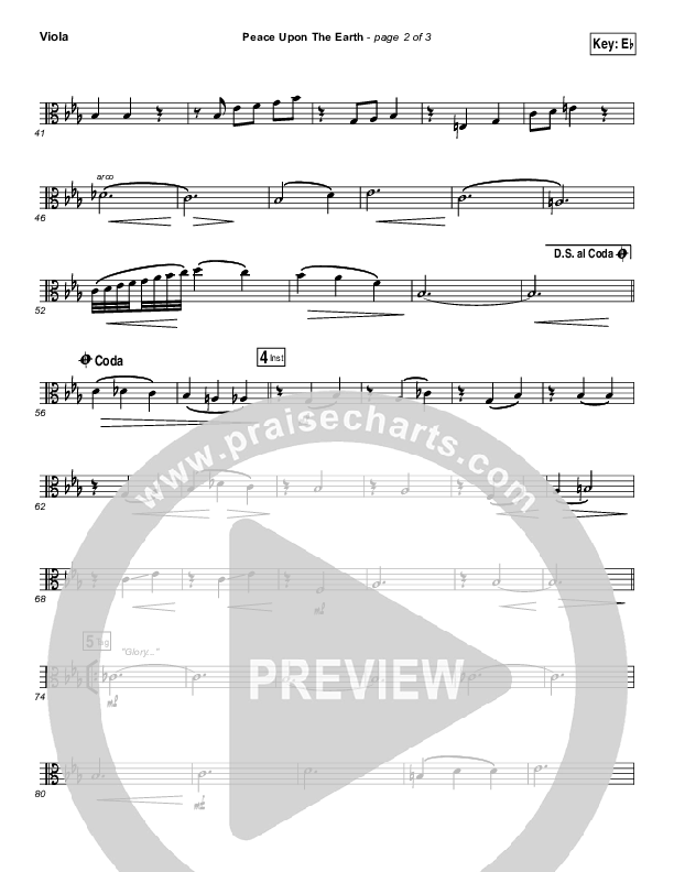 Peace Upon The Earth Viola (Hillsong Worship)