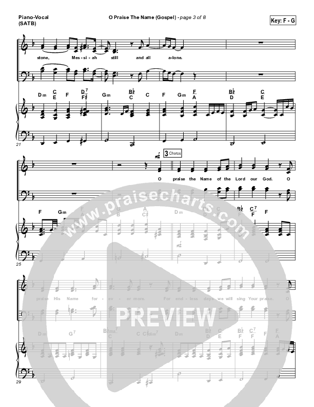 O Praise The Name (Anastasis) (Gospel) Piano/Vocal (SATB) (PraiseCharts / PraiseCharts Gospel)