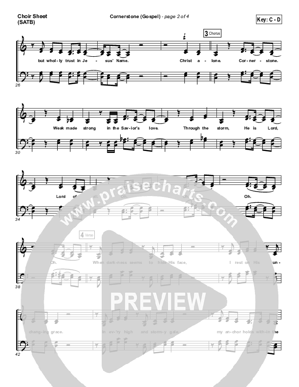 Cornerstone (Gospel) Choir Sheet (SATB) (PraiseCharts)
