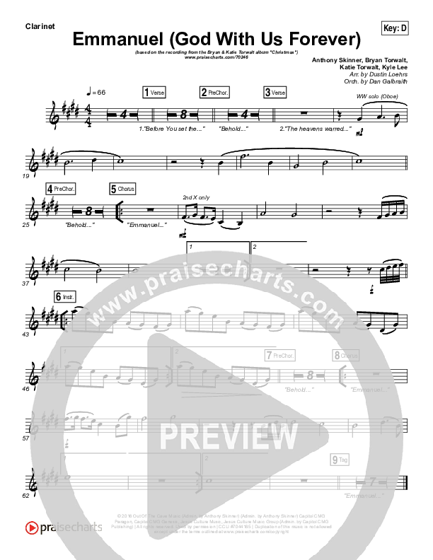 Emmanuel (God With Us Forever) Wind Pack (Bryan & Katie Torwalt)