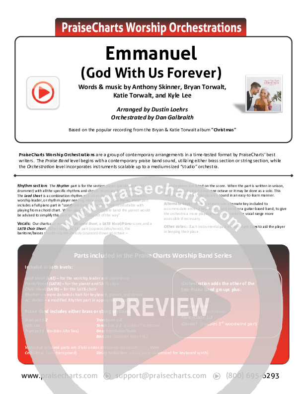 Emmanuel (God With Us Forever) Orchestration (Bryan & Katie Torwalt)
