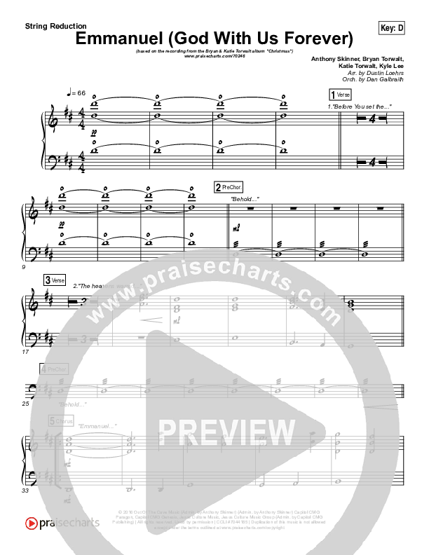 Emmanuel (God With Us Forever) String Pack (Bryan & Katie Torwalt)