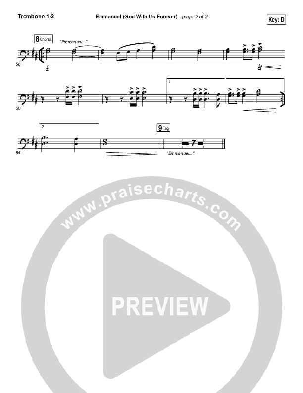 Emmanuel (God With Us Forever) Trombone 1/2 (Bryan & Katie Torwalt)
